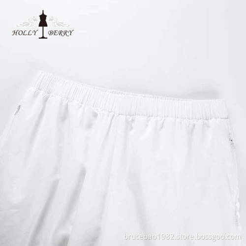 Streetwear Fashion White High Elastic Waist Loose Yoga Pants Women Casual